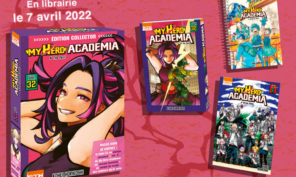 Le 7 avril 2022 : Le tome 32 de MY HERO ACADEMIA en coffret collector